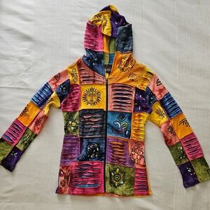 Rising International Multicolor Cotton Hoodie